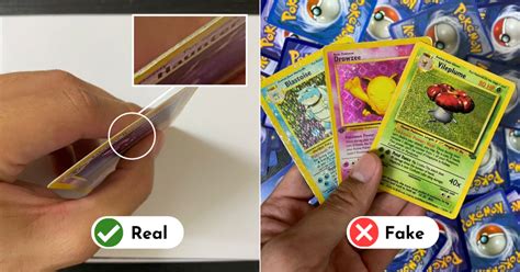 how to tell if a pokemon card is real.